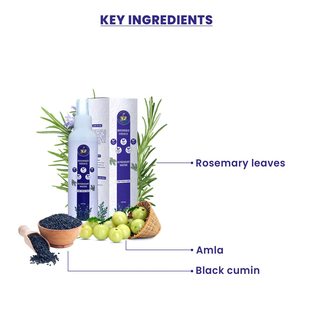 Bhumika Vedics Rosemary Water Spray For Hair Growth | Grocsy