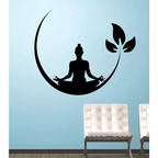 Techgifti Vinyl Religious Meditating Buddha Wall Sticker (117 x 100 cm) | Grocsy