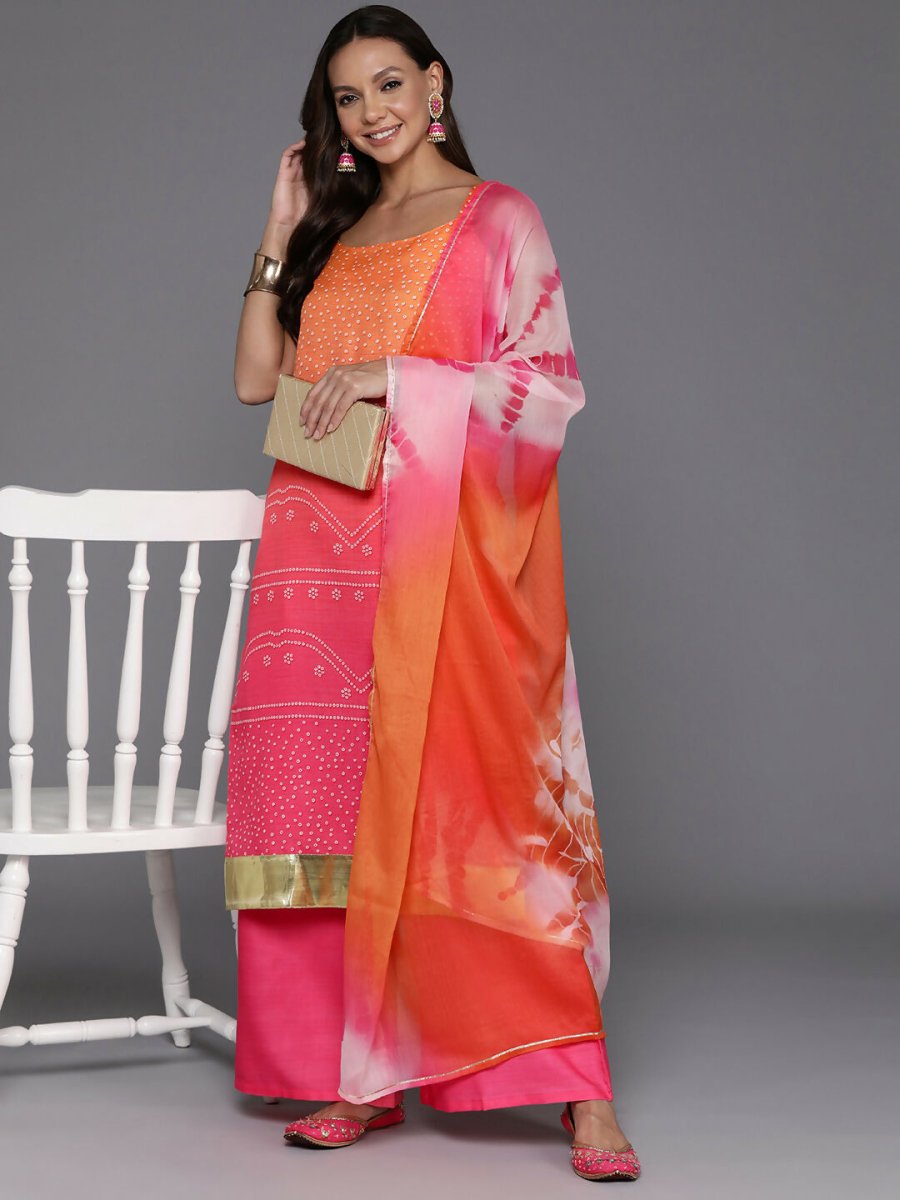 Ahalyaa Women's Traditional wear Kurta Set - Pink | Grocsy