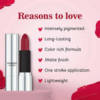 FLiCKA Tomato Red Matte Finish Lipstick Shade 01 | Grocsy
