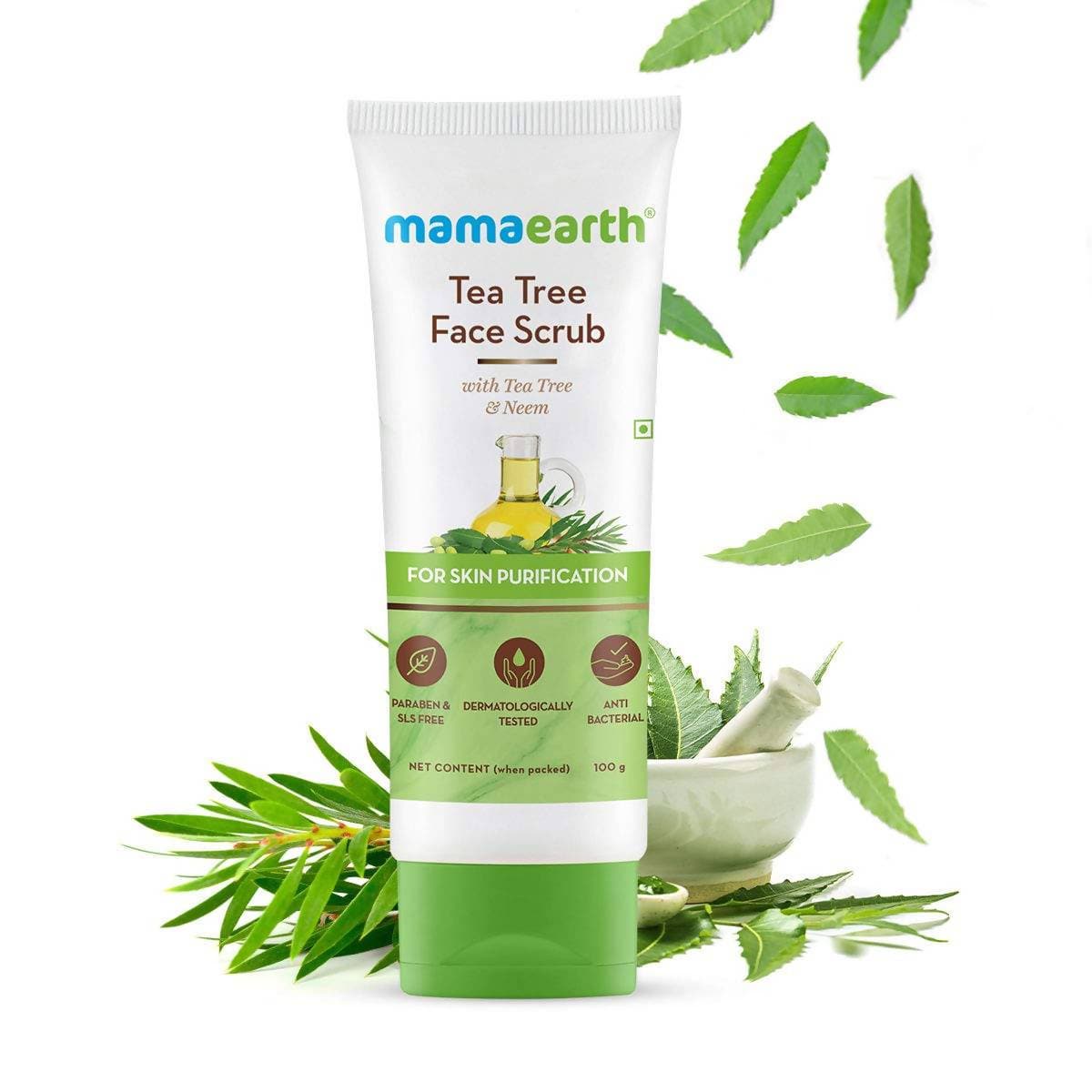 Mamaearth Tea Tree Face Scrub For Skin Purification - Limited Time Offer | Grocsy
