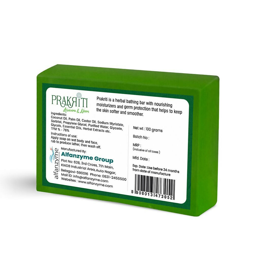 Prakriti Herbal Soap Aloevera and Neem | Grocsy