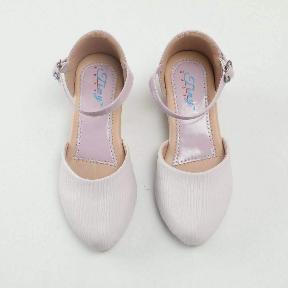 Tiny Bugs Girls Party Wear Ballerinas Heels - Purple | Grocsy