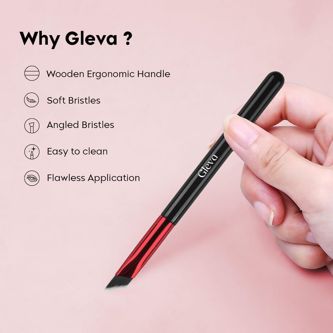 Gleva Multi-Function Eyebrow Brush - Black Pink | Grocsy