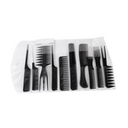 Bronson Professional 10 Pcs Combs Set with Multipurpose Styling Comb | Grocsy