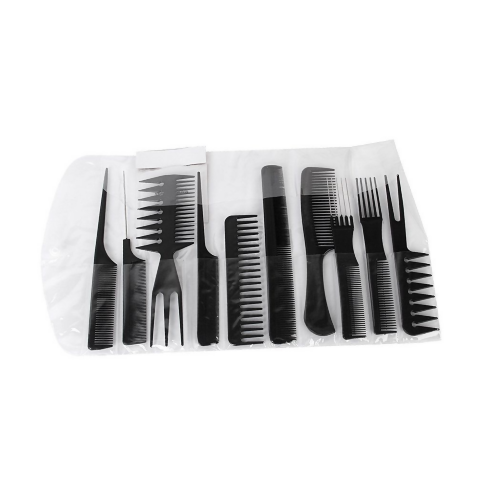 Bronson Professional 10 Pcs Combs Set with Multipurpose Styling Comb | Grocsy