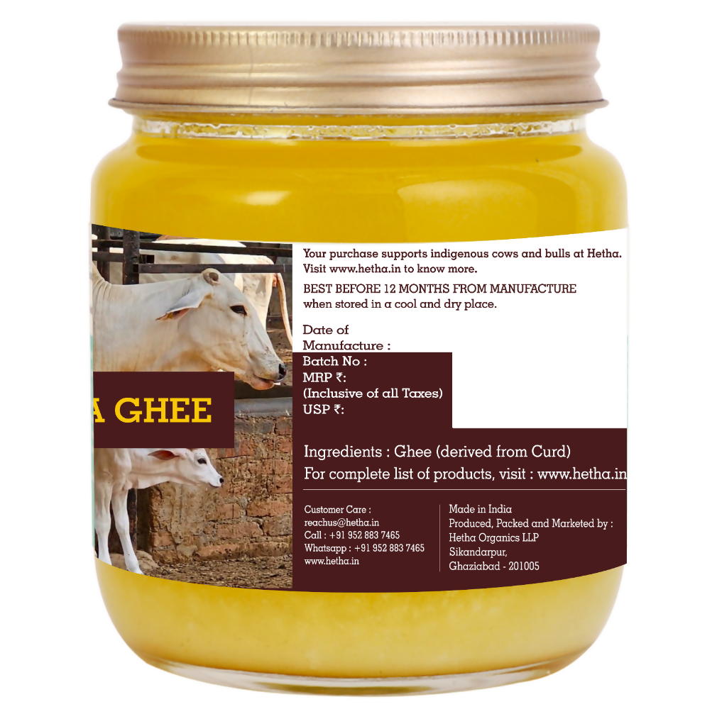 Hetha Tharparkar Cow A2 Cultured Bilona Ghee / A2 Ghee | Grocsy