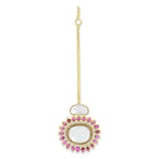 Flower Kundan Maang Tikka- Ruby Raang | Grocsy