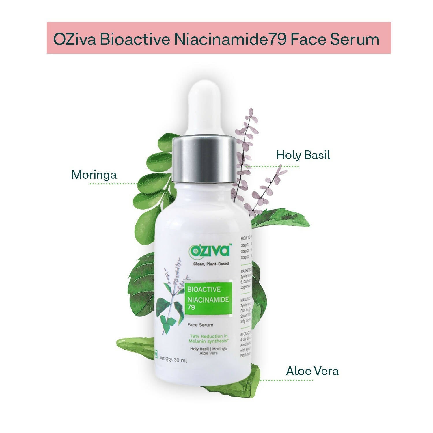 OZiva Bioactive Niacinamide 79 Face Serum | Grocsy