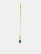 Ruby Raang Maang Tikka And Earrings Set | Grocsy