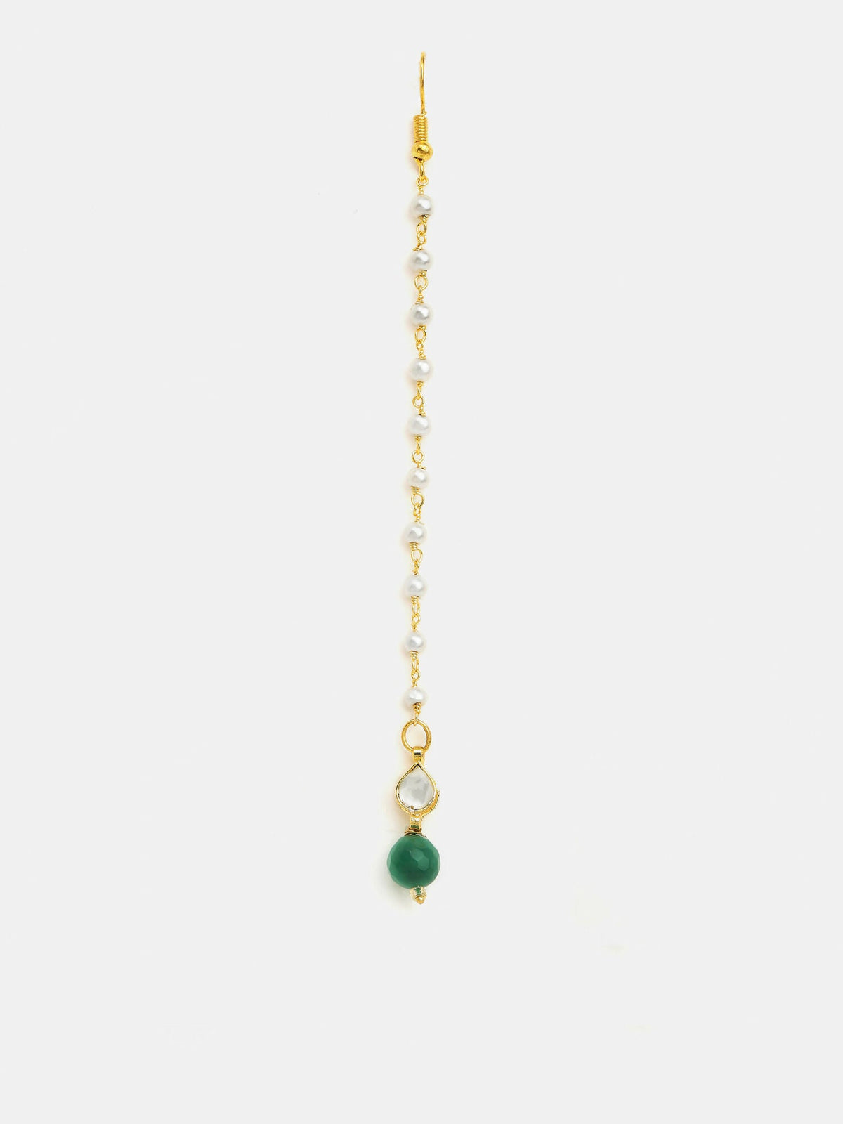 Ruby Raang Maang Tikka And Earrings Set | Grocsy