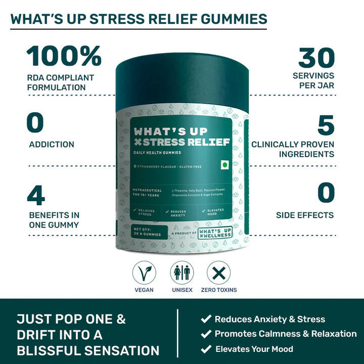 What’s Up Wellness Stress Relief Gummies | Grocsy