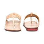 Stepsoft Men'S Leather Kolhapuri Chappals – Handcrafted Ethnic Flats (Beige) | Grocsy