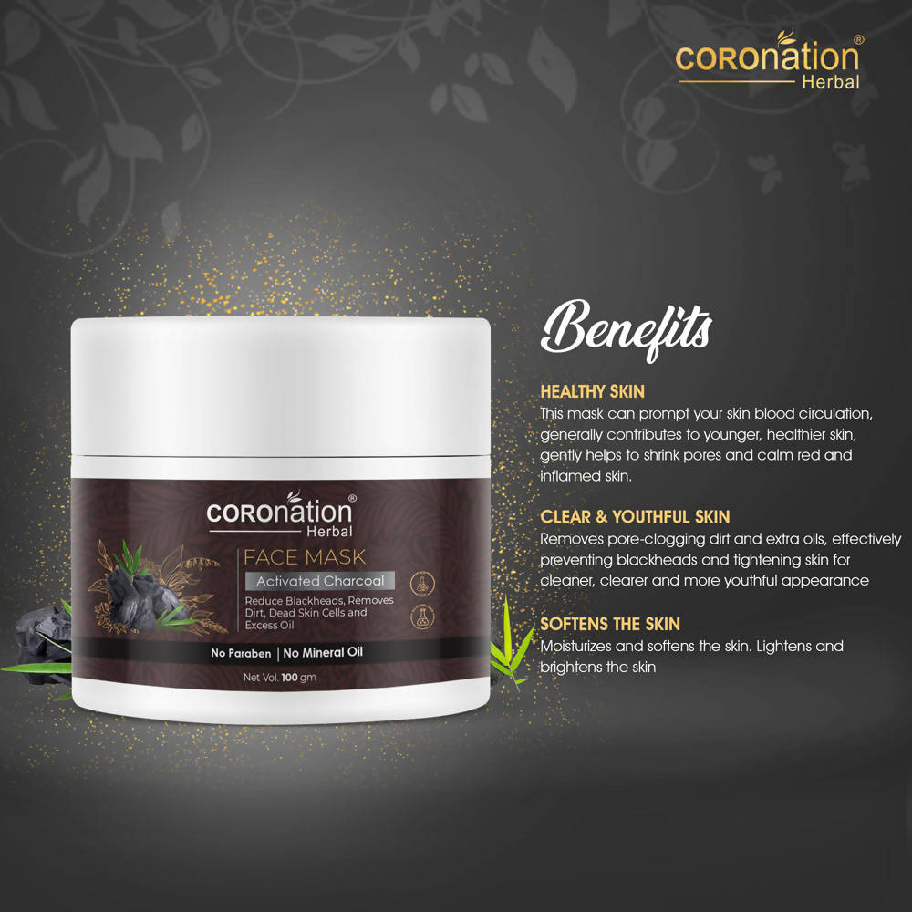 Coronation Herbal Activated Charcoal Face Mask | Grocsy