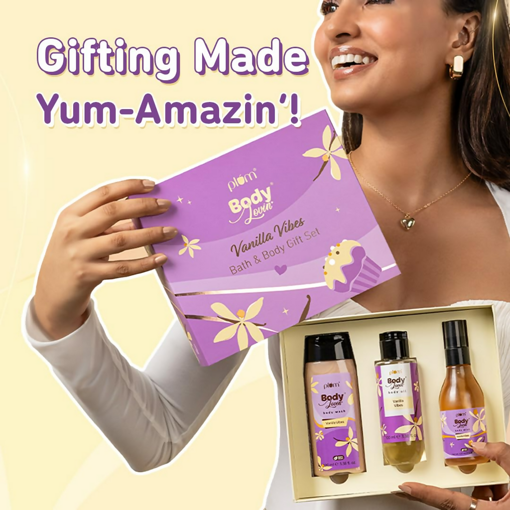 Plum BodyLovin' Vanilla Vibes Bath & Body Gift Set | Grocsy