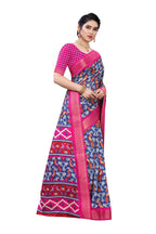 Vamika Blue Linen Jari Border Saree (JANKI Blue) | Grocsy