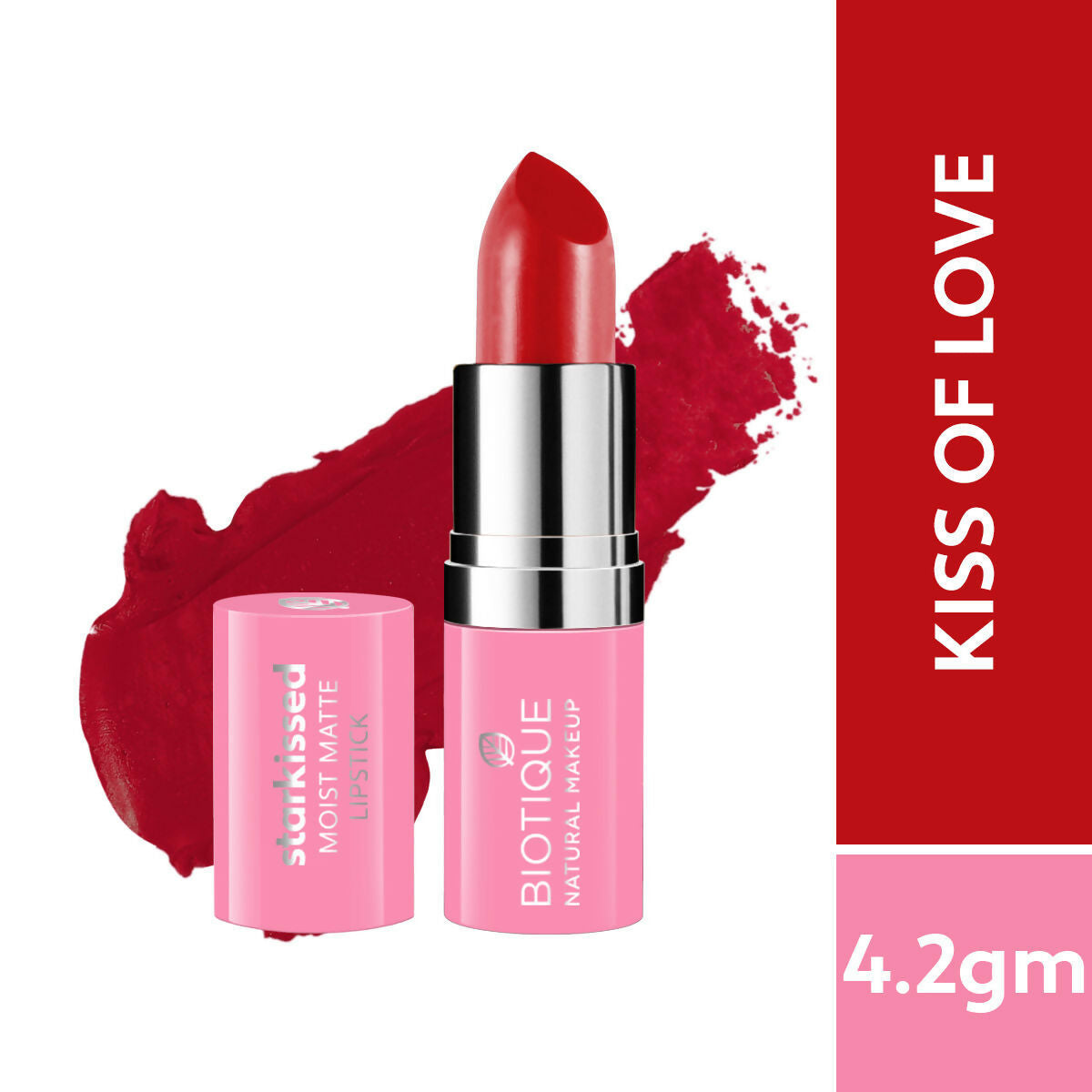 Biotique Starkissed Moist Matte Lipstick - Kiss Of Love | Grocsy