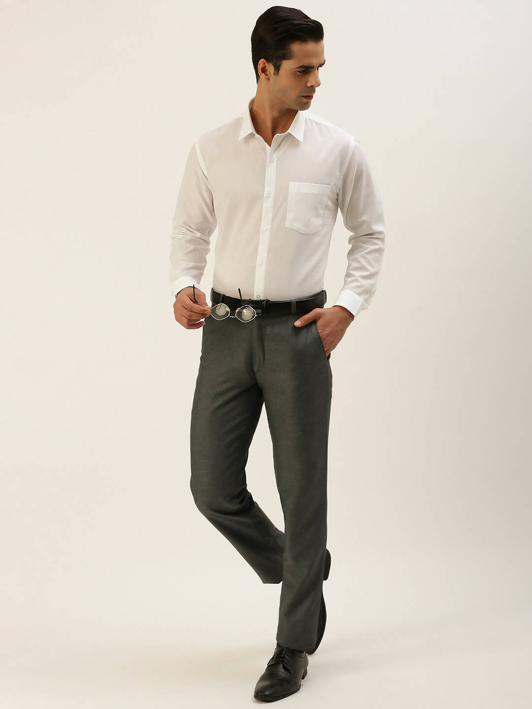 Ramraj Cotton Mens Full Sleeve White Shirt Plus Size - Minister Cotton | Grocsy