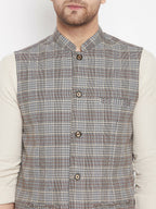 Even Apparels Multi Merino Men's Nehru Jacket-Contrast Lining-Free Pocket Square | Grocsy