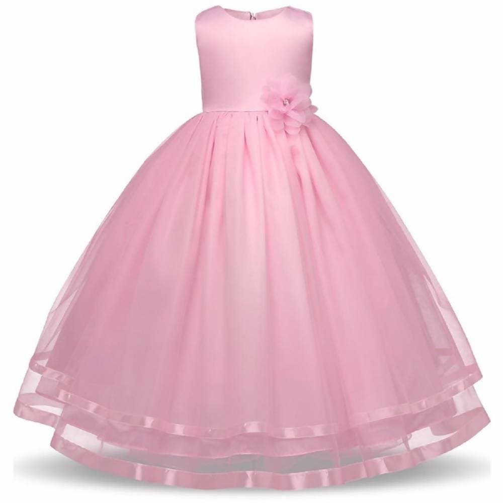 Asmaani Baby Girl's Pink Color Full Length Dress (AS-DRESS-22063) | Grocsy