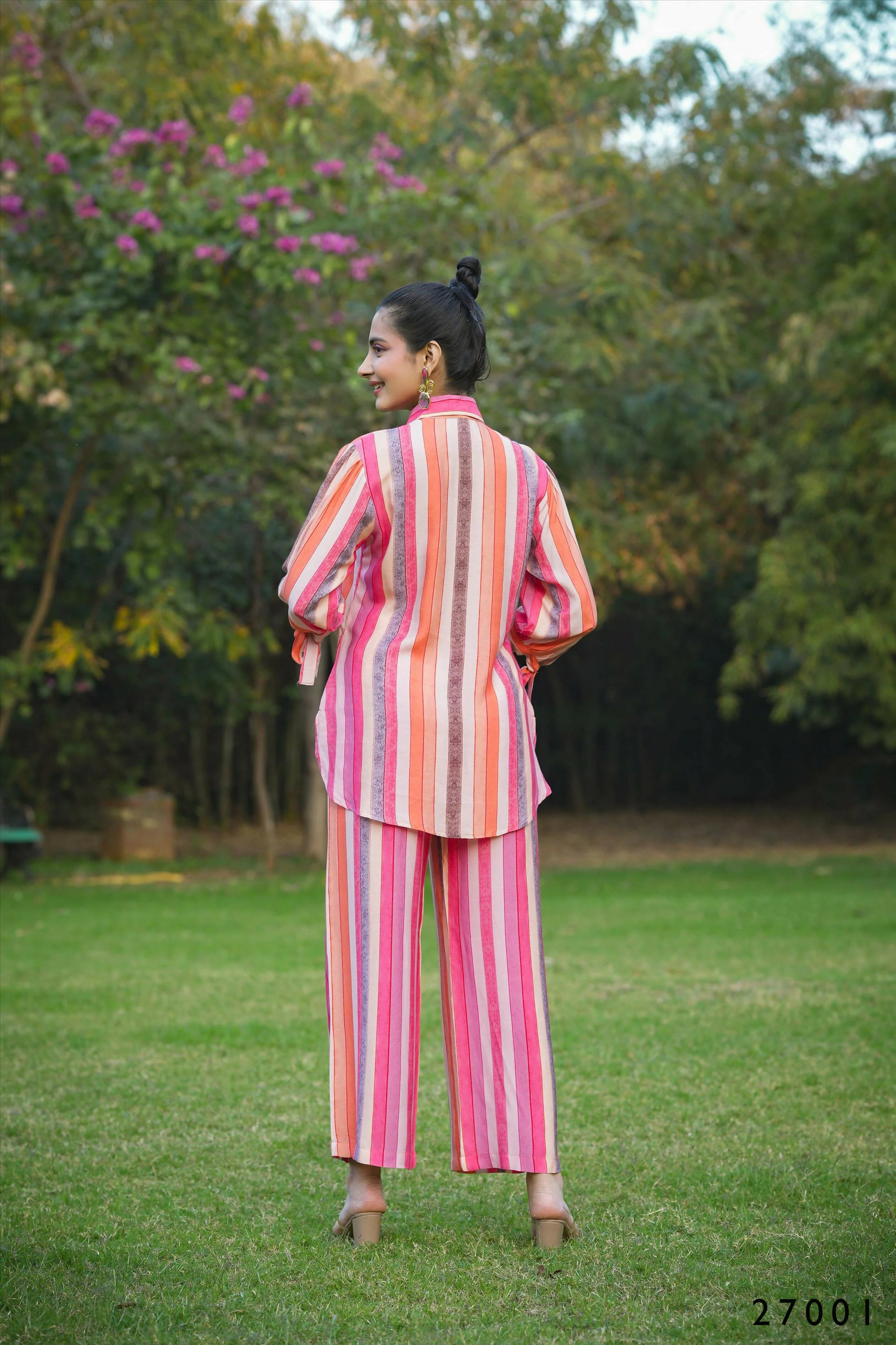 Women's Casual Fashionable Multi Mull Cotton co-ord set - Anya | Grocsy