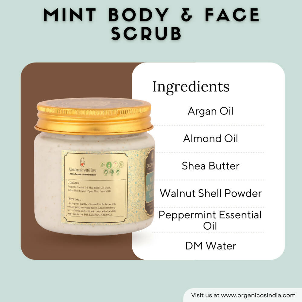 Organicos Mint Face & Body Scrub | Grocsy