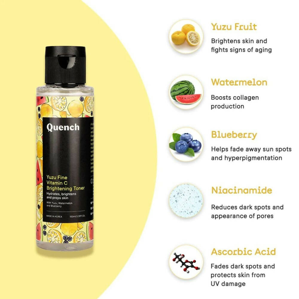 Quench Botanics Yuzu Fine Vitamin C Brightening Toner - Korean Skincare | Grocsy