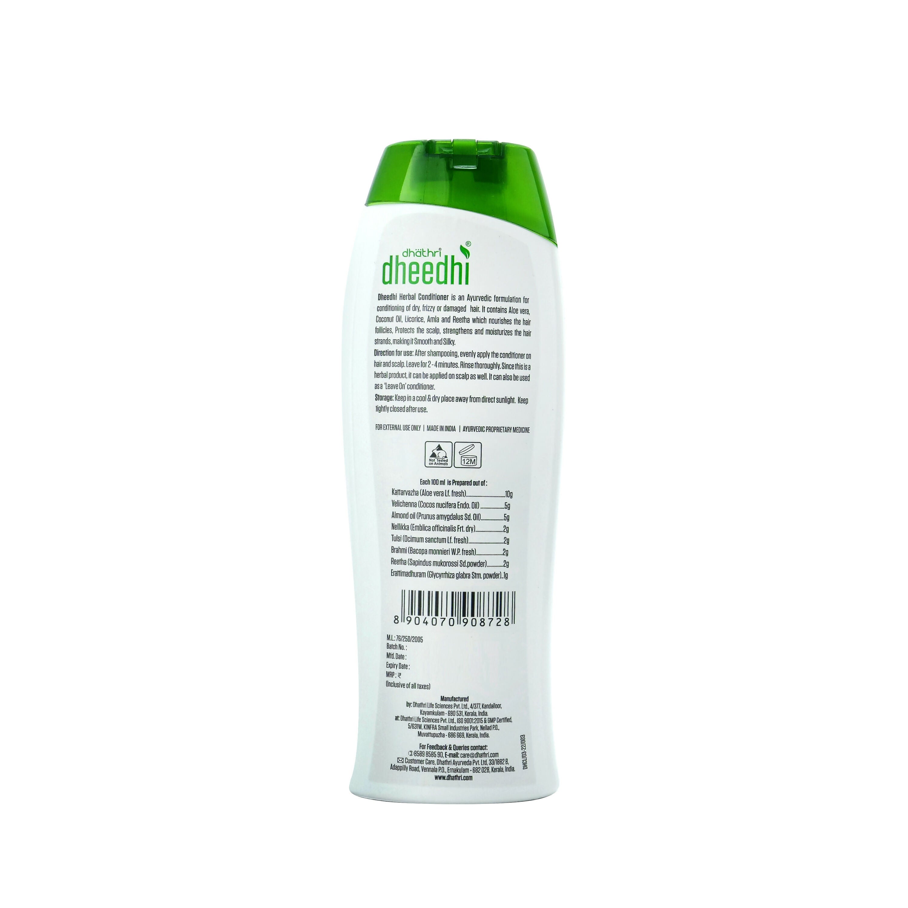 Dhathri Dheedhi Hair Conditioner For Dry Frizzy Hair | Grocsy