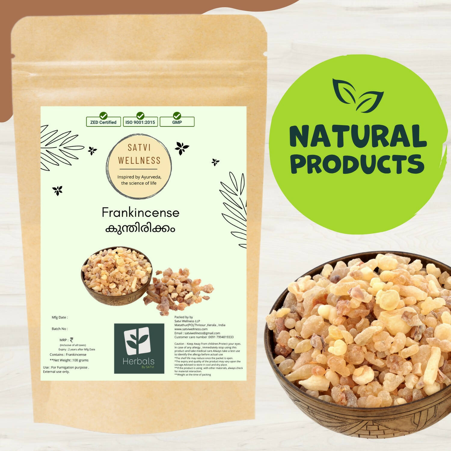 Satvi Wellness Frankincense | Kunthitikkam | Grocsy