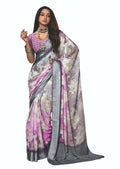 Joban Fashion Dola Silk With Zari Border Shaded Multi Color Work Saree | Grocsy