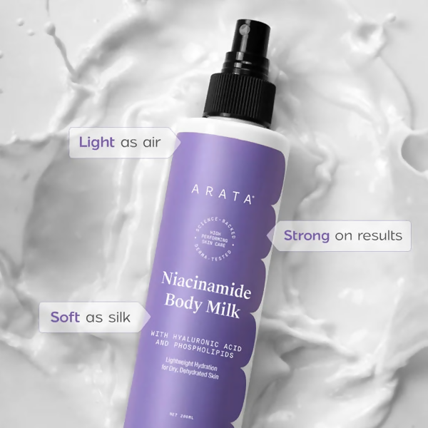 Arata Niacinamide Body Milk for Dull and Dehydrated Skin | Grocsy