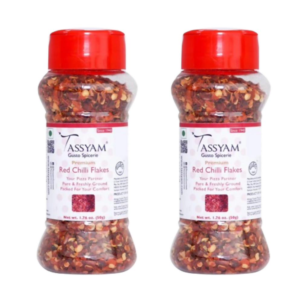 Tassyam Organics Red Chili Flakes | Grocsy