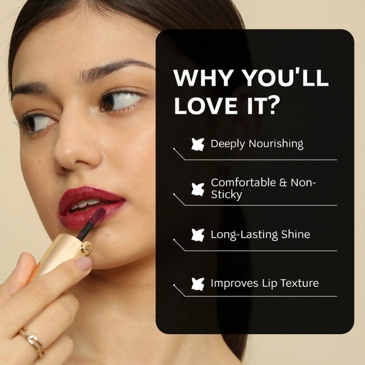 Dunamiss Liliana Hydrating Lip Oil Wine Mauve Bliss | Grocsy