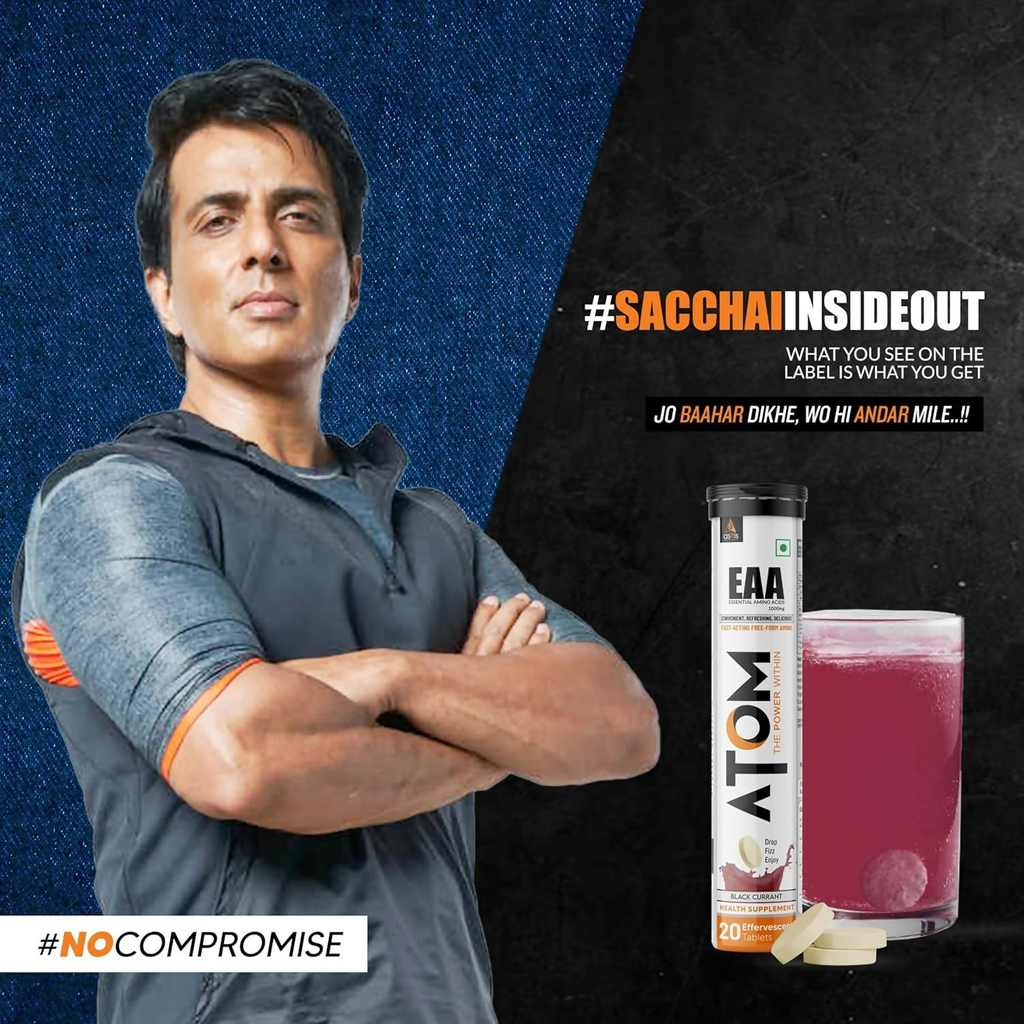 As-It-Is Atom Eaa Effervescent Tablets Black Currant Flavour | Grocsy