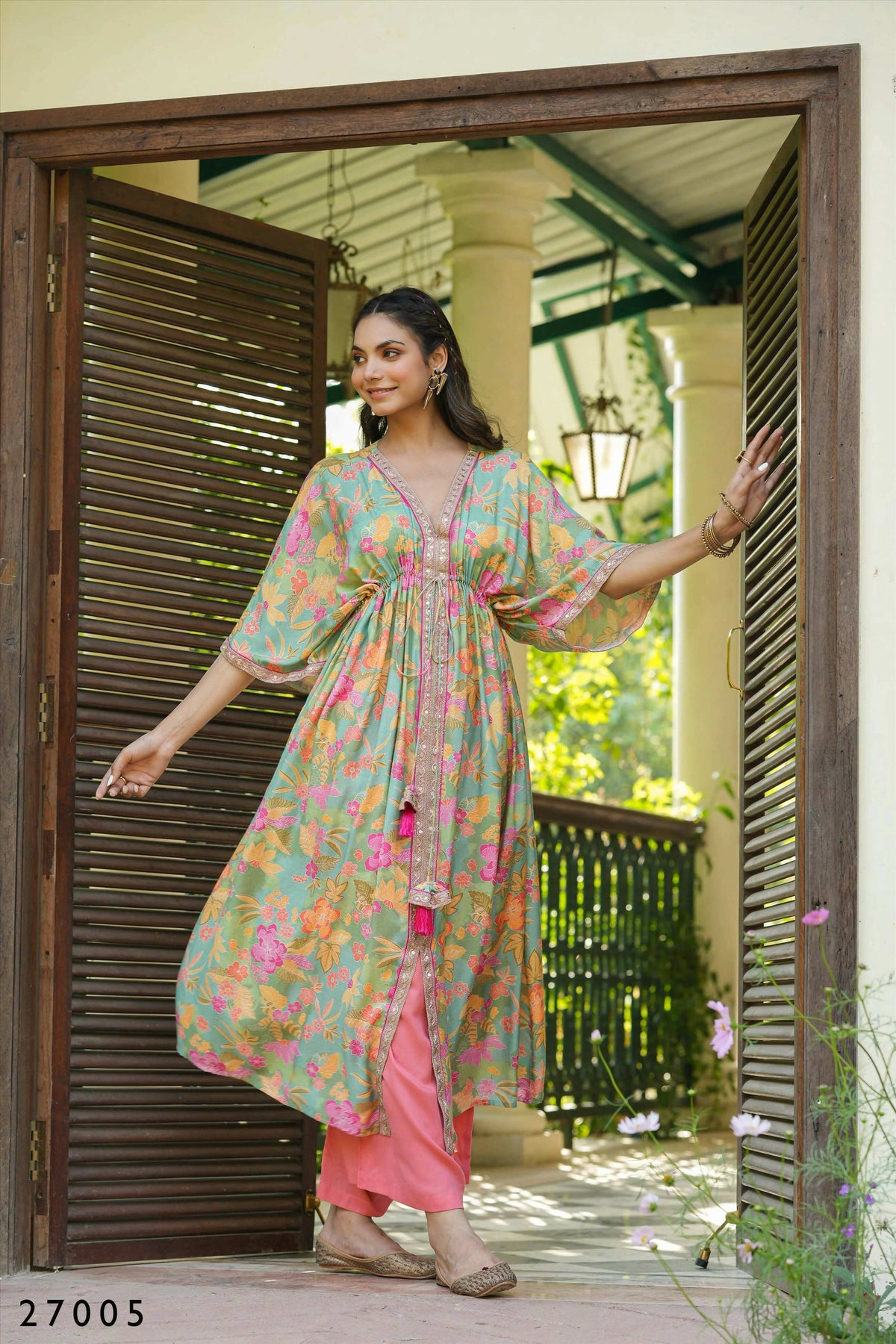 Women's Casual Fashionable Multi Mull Cotton co-ord set - Anya | Grocsy