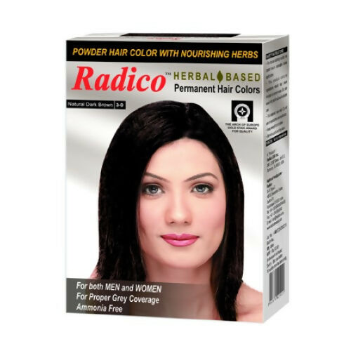 Radico Natural Herbal Based Permanent Hair Color - Dark Brown | Grocsy