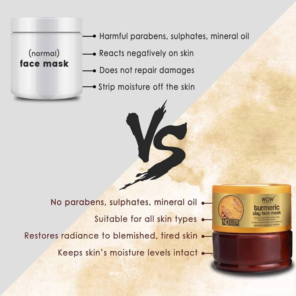Wow Skin Science Turmeric Clay Face Mask | Grocsy
