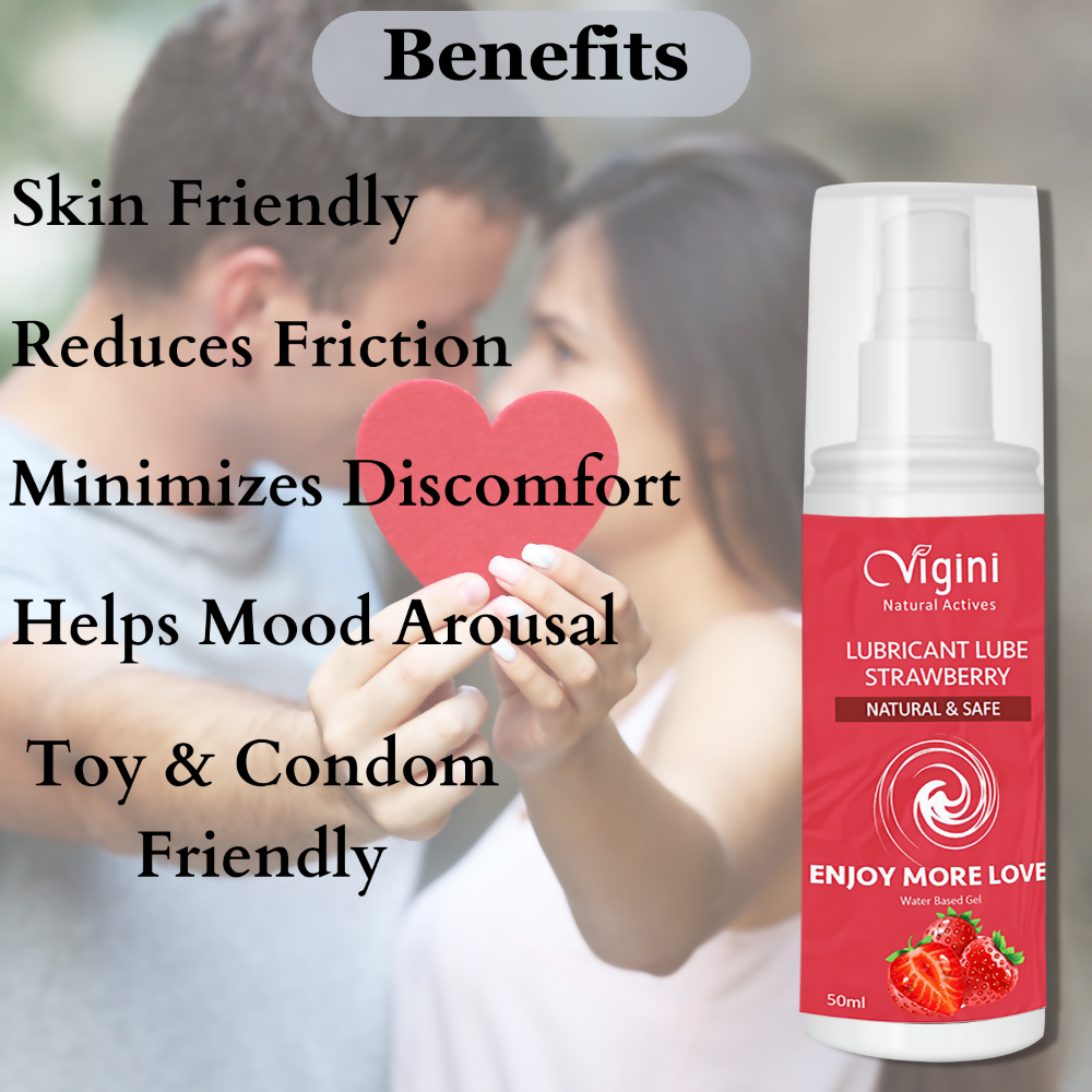 Vigini Intimate Strawberry Lubricant Personal Lube Water Based Gel | Grocsy