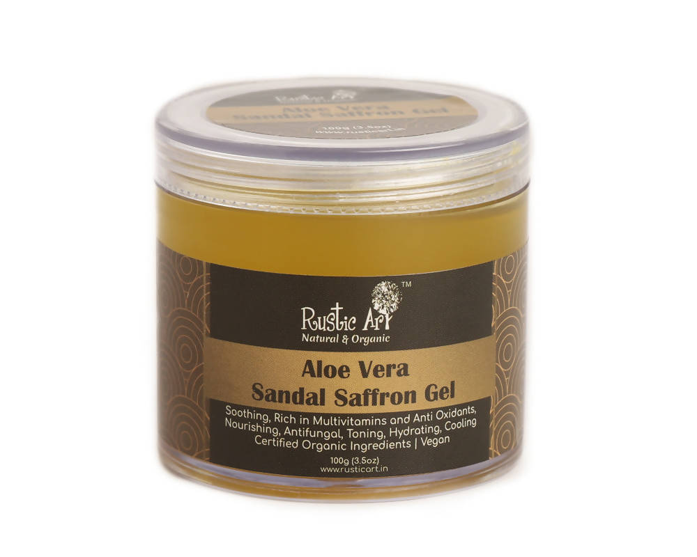 Rustic Art Aloe Vera Sandal Saffron Gel | Grocsy