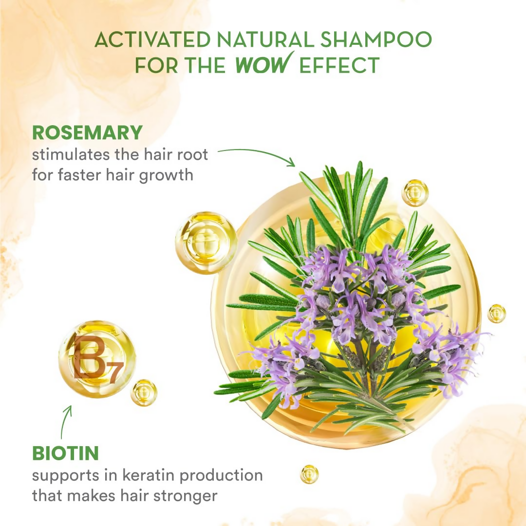 Wow Skin Science Rosemary With Biotin Hair Growth Shampoo | Grocsy