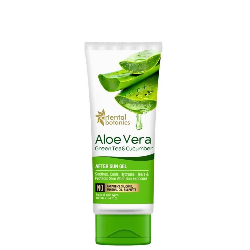 Oriental Botanics Aloe Vera, Green Tea & Cucumber After Sun Gel | Grocsy