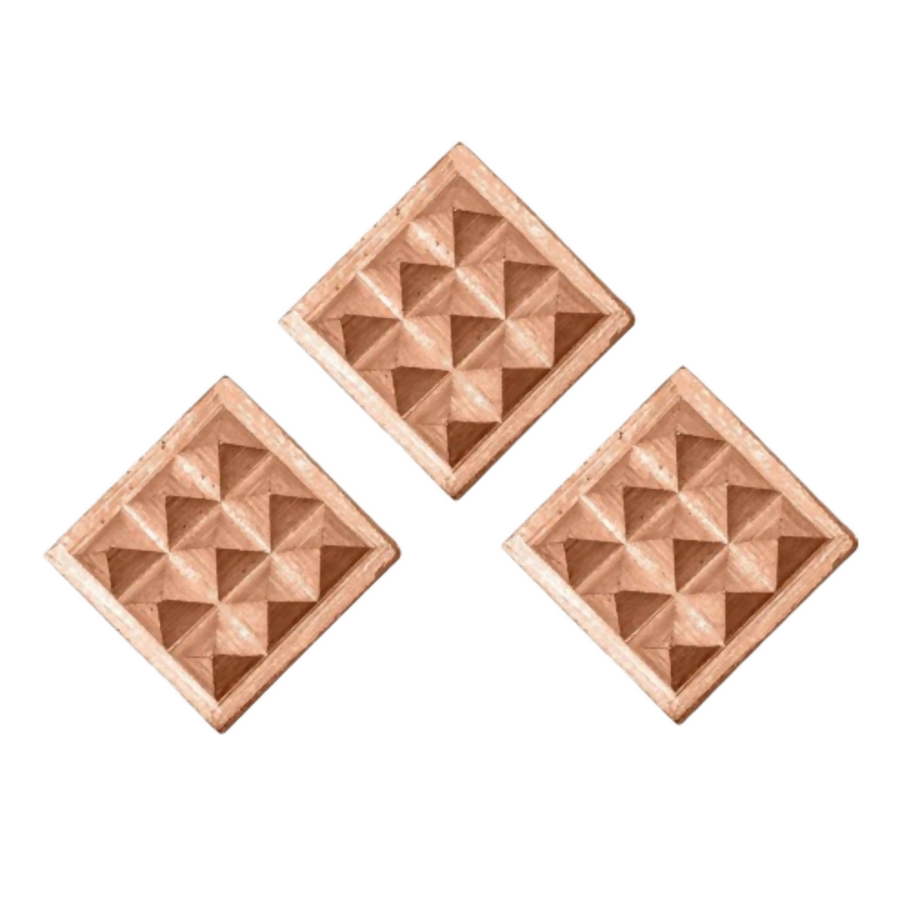Vastu Vardan Copper Pyramid Energy Plate - Pack of 3 | Grocsy