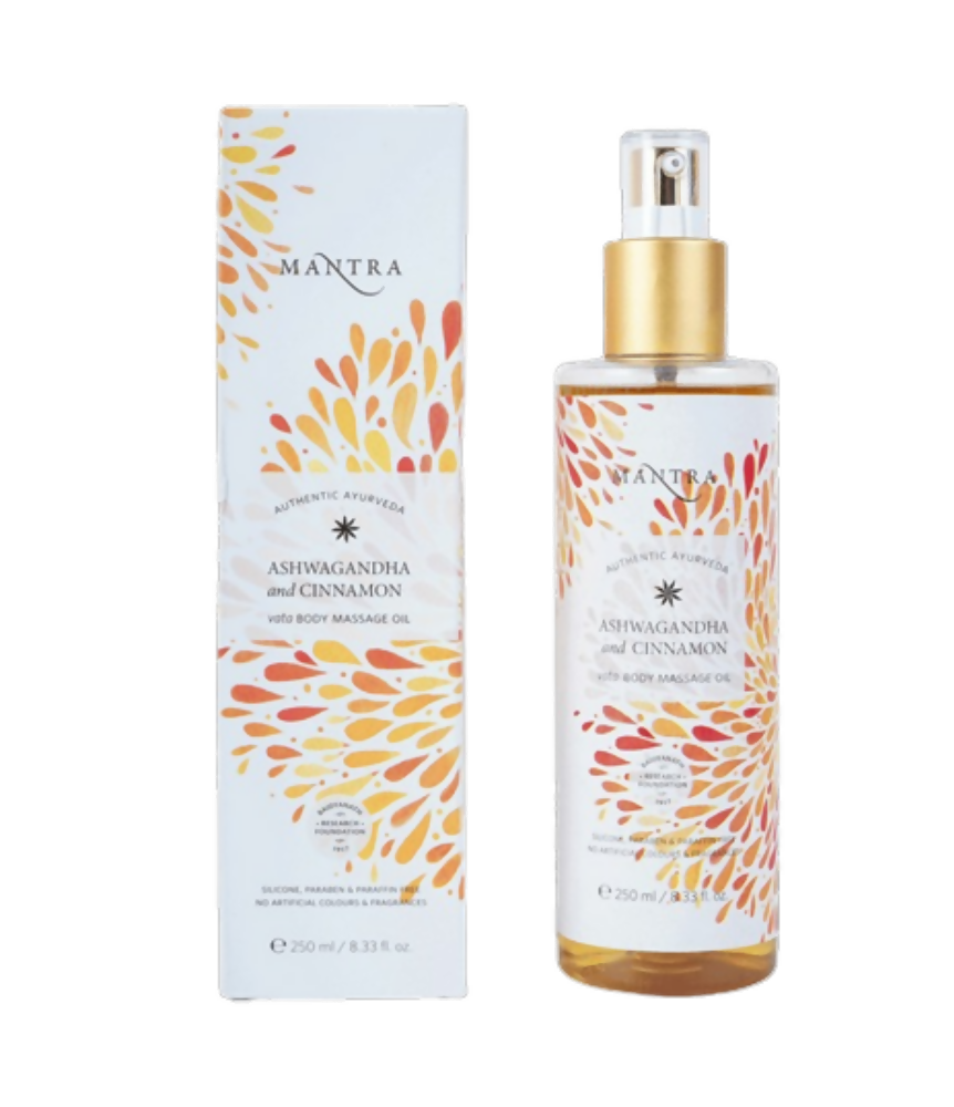 Mantra Herbal Ashwagandha & Cinnamon Vata Body Massage Oil | Grocsy