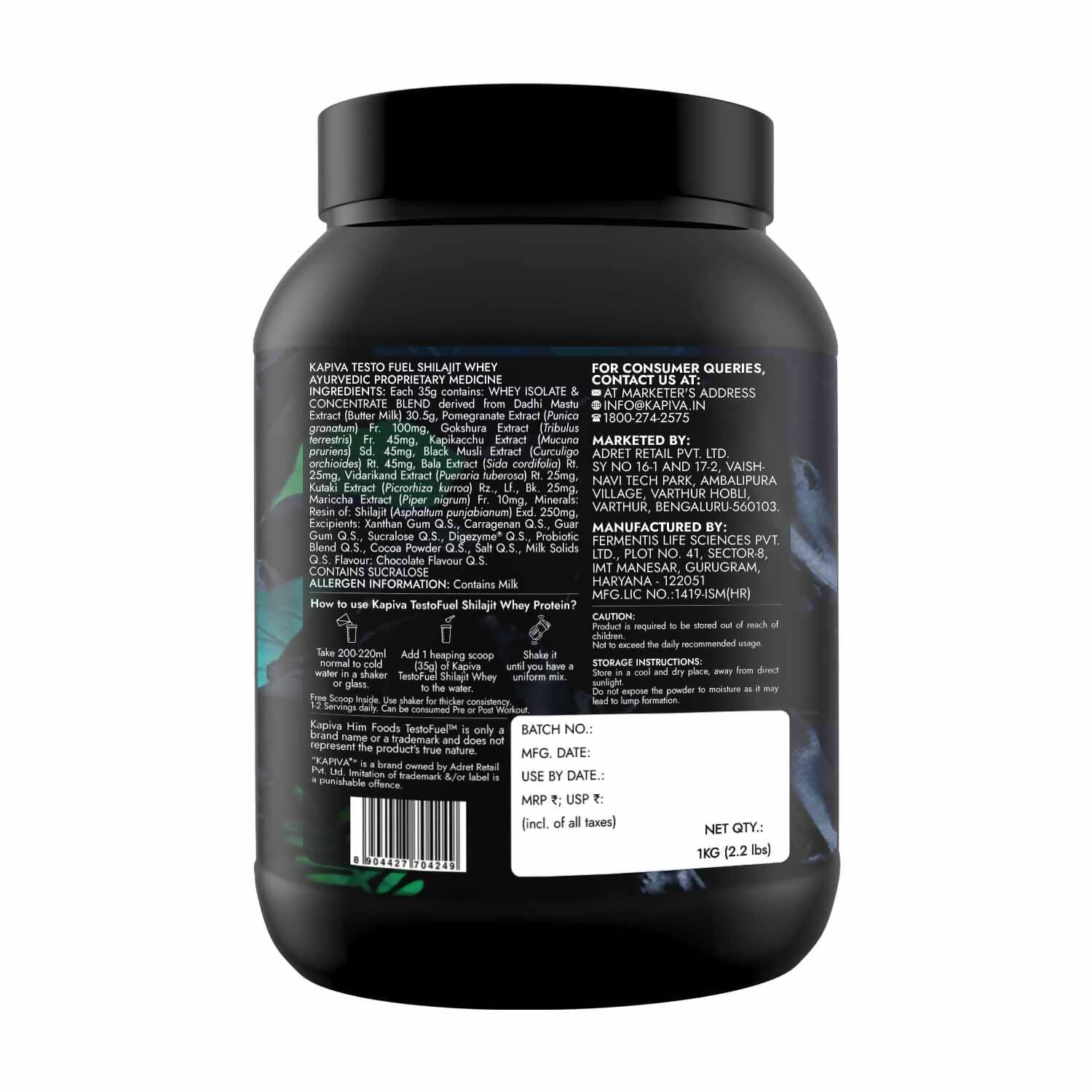 Kapiva Ayurveda Testofuel Sj Whey Protein | Grocsy