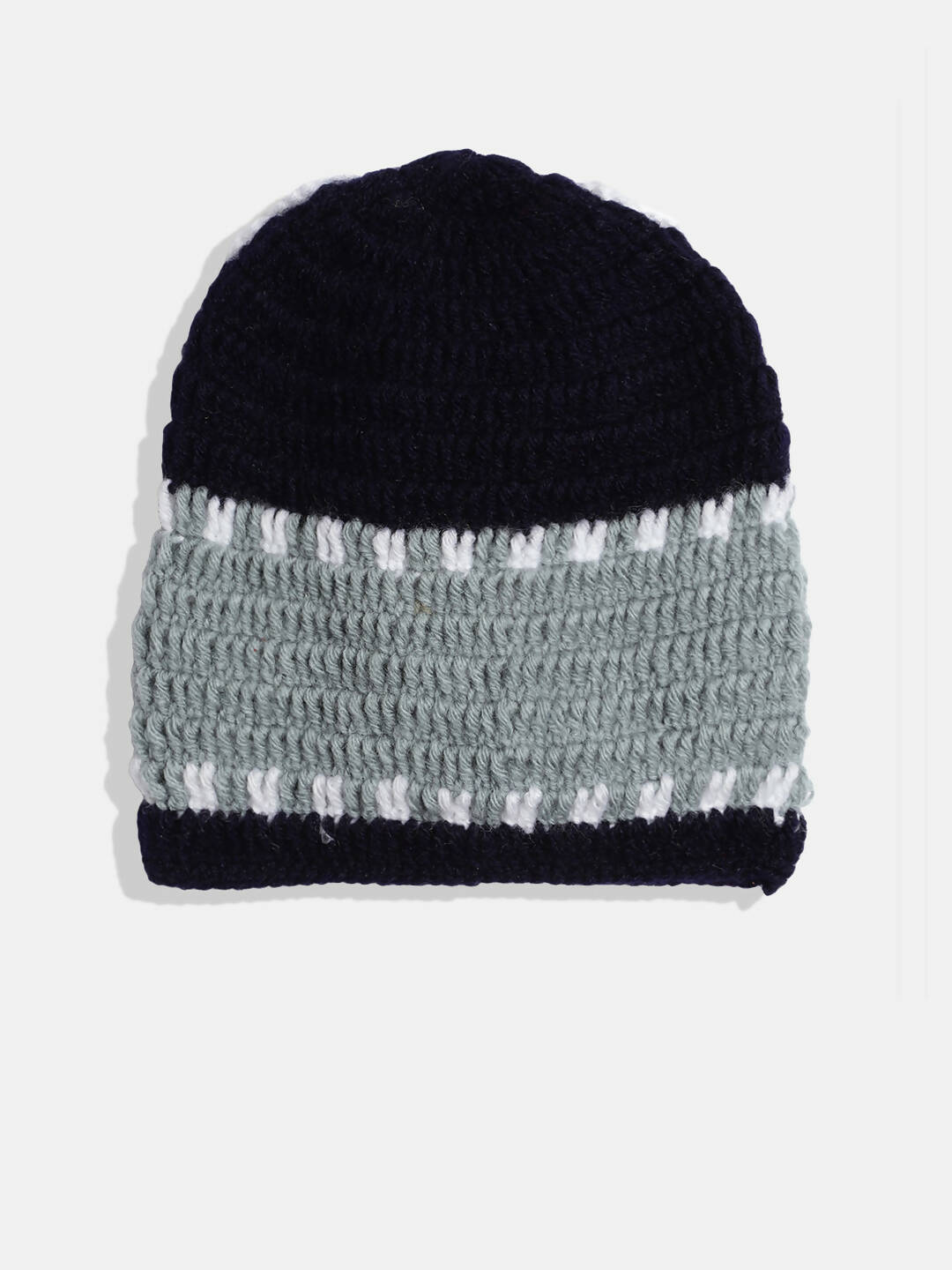 Chutput Kids Woollen Hand Knitted Car Detail Cap - Blue | Grocsy