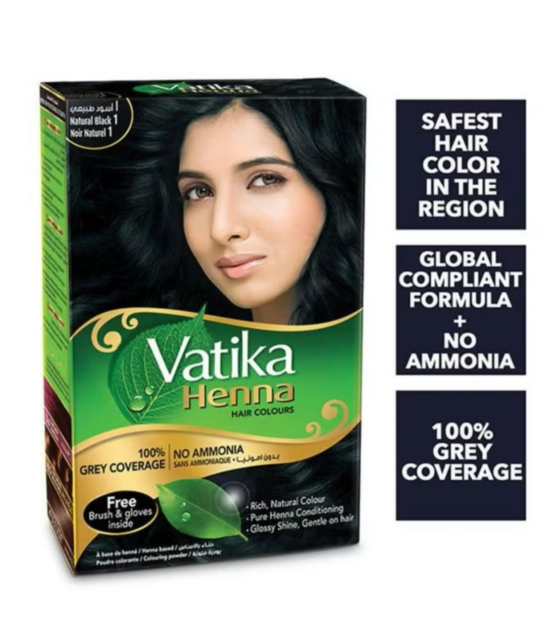 Vatika Dabur Vatika Henna Hair Colour -Jet Black | Grocsy