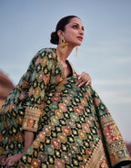 Vastranavya Traditional Faux Georgette Embroidered Sequence work Anarkali Gown | Grocsy