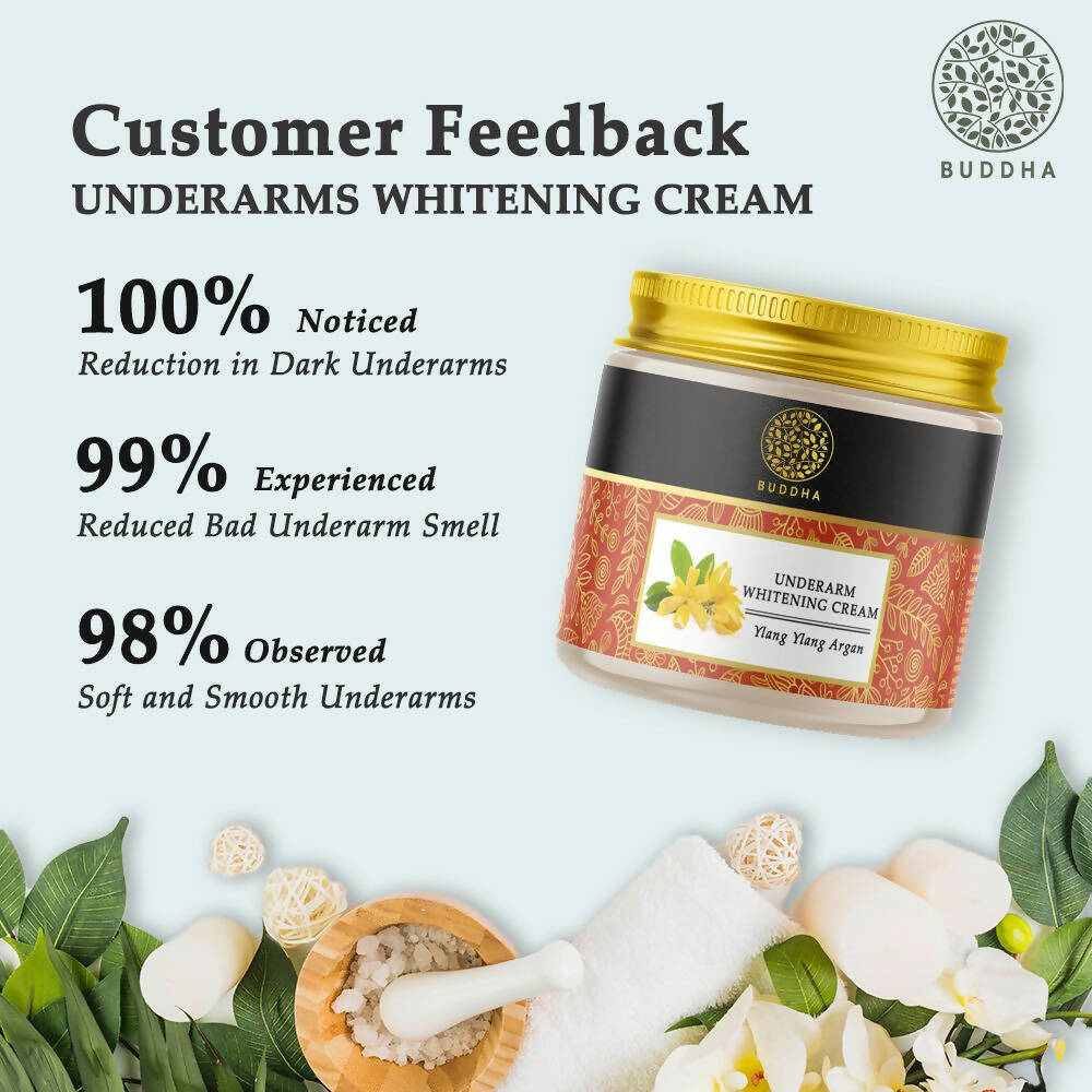 Buddha Natural Underarm whitening cream - Helps to Lighten Dark, Discolored Underarms | Grocsy