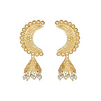 Joban Fashion Women Matte Gold Brass Earrings | Grocsy