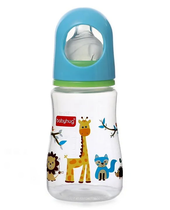 Babyhug Bubble Anti-Colic Sterilizable Feeding Bottle Blue | Grocsy